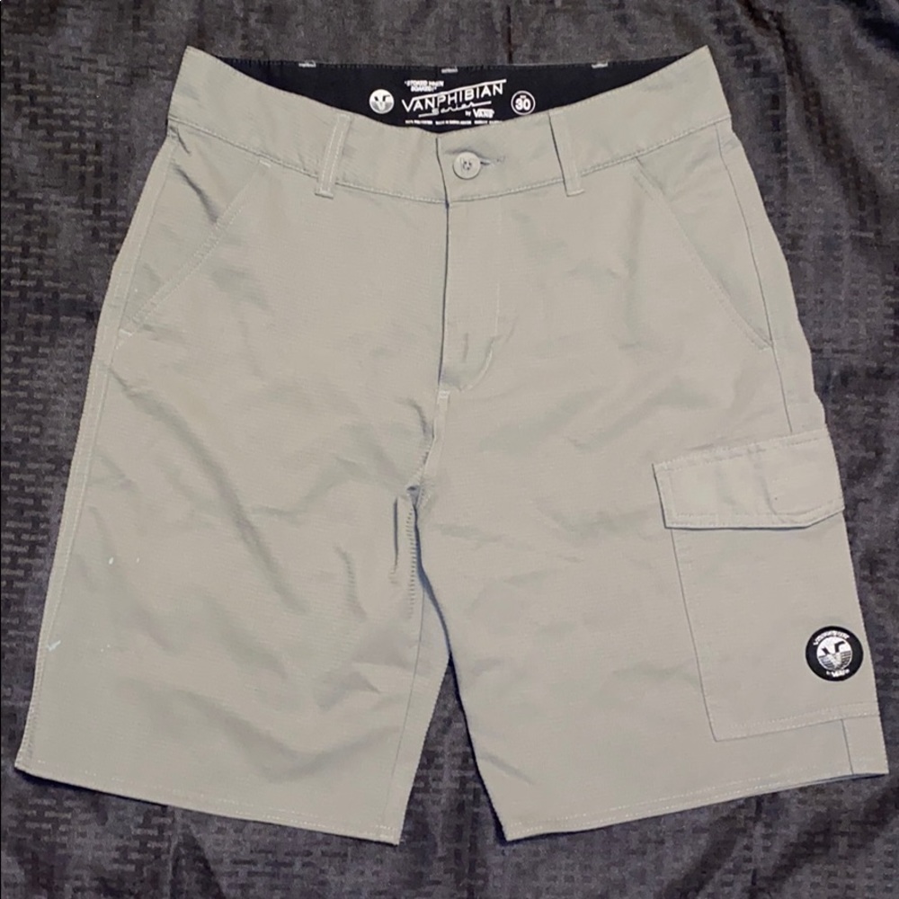 Gray Vans Hybrid Shorts. “Vanphibian Series”